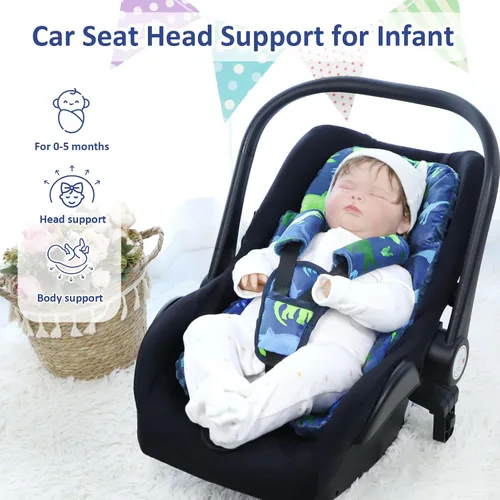 Miniatura 2 de TANOFAR Soporte de Cabeza para Asiento de Coche para Bebé - Inserto para Asiento de Coche Infantil para Niñas y Niños Recién Nacidos - Soporte