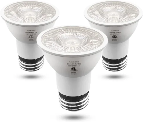 Miniatura 6 de KAKEMONO PAR16 - Bombillas LED regulables de 5 W, luz de punto de pista de cuello corto, foco halógeno de 50 vatios, base mediana E26, luz blanca