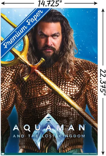 Miniatura 24 de Trends International DC Comics Movie Aquaman y el Reino Perdido - Póster de pared Aquaman de 22.4 pulgadas de largo x 14.7 pulgadas de ancho