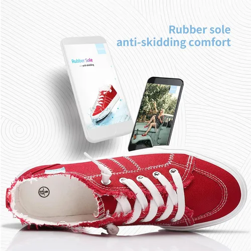 Miniatura 6 de Obtaom Play Tenis de lona para mujer, sin cordones, a la moda, blanco desgastado y estampado de leopardo