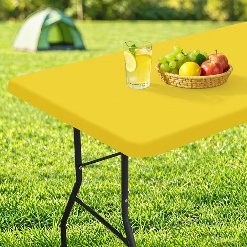 Miniatura 20 de homing Mantel cuadrado ajustable de poliéster impermeable, protector de mesa lavable para picnic, campamento, al aire libre (negro, 34 x 34 pulgadas)