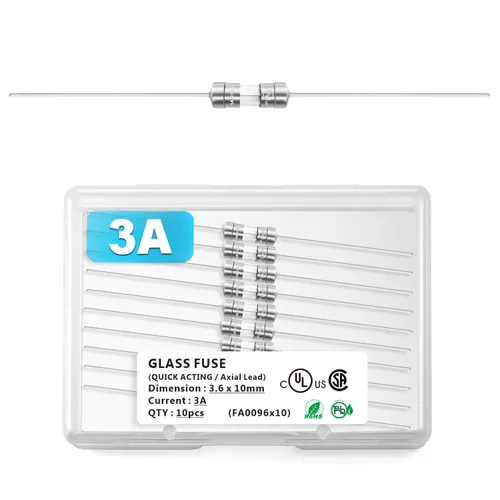 Miniatura 20 de Chanzon (paquete de 10 unidades) con certificación UL de 0.142x0.394 in 0.5A 250V/125V 0.5 Amp F500mAL AGC fusibles de vidrio de soplado rápido