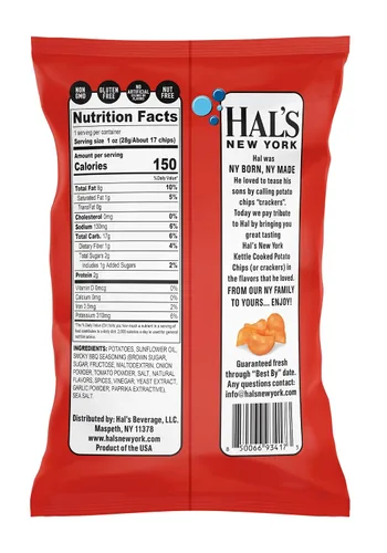 Miniatura 2 de Patatas fritas cocidas, sabor a barbacoa, 1 oz (paquete de 60)