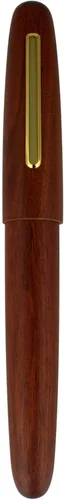 Miniatura 2 de Jinhao Heritage 9056 - Pluma estilográfica vintage de madera, palisandro natural, punta fina con convertidor de tinta recargable, colección hecha a