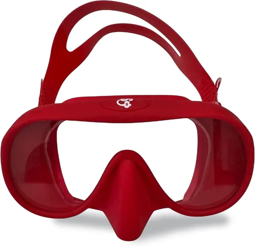 Miniatura 12 de Spartacus Frameless Dive Mask, Ultra-Clear Low-Iron Glass, Wide View, Low Volume, 100% Silicone Skirt