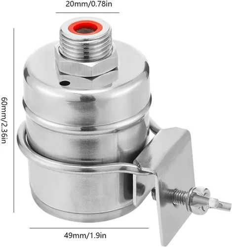 Miniatura 6 de 304 Stainless Steel Float Valve Fully Automatic 1/2 Inch Filling Bump Water Inlet Floating Ball For Tanks(Max Range 35MM)