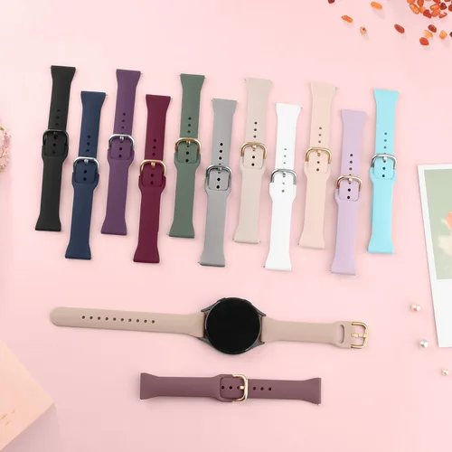 Miniatura 7 de Paquete de 3 correas deportivas delgadas para Samsung Galaxy Watch Active 2/Samsung Galaxy Active Watch de 1.575 pulgadas, 1.732 pulgadas, correas