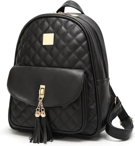 Miniatura 3 de I IHAYNER - Morral informal de cuero acolchado con diseño simple para mujer