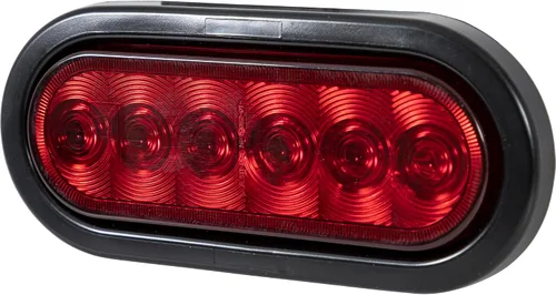 Miniatura 3 de Buyers Products - Kit de luz de parada/giro/cola ovalada roja de 6 pulgadas con 6 LED, incluye ojal y enchufe