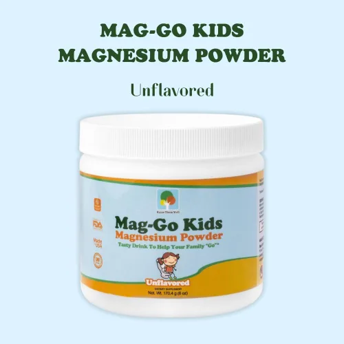 Miniatura 5 de Raise Them Well Mag-Go Kids Polvo de Magnesio para Niños Alivio del Estreñimiento (Sin Sabor) 140 Porciones por Tubo