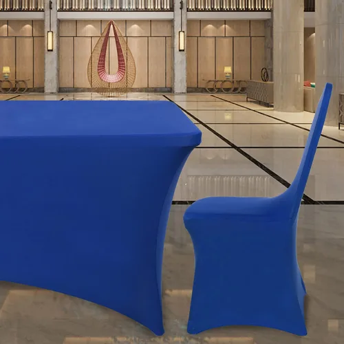 Miniatura 6 de Manteles ajustables de 4 pies para mesas rectangulares, 2 piezas, protector de mesa de elastano elástico para banquetes, camas de masaje, bodas