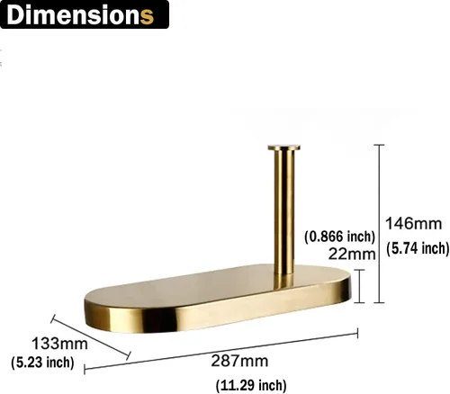Miniatura 2 de RANDOM Soporte de papel higiénico dorado cepillado con estante SUS 304 Accesorios de baño de acero inoxidable Soporte de pañuelos Dispensador
