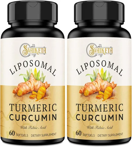 Miniatura 6 de Suplemento de Cúrcuma Curcumina Liposomal 2000mg, Extracto de Curcuminoides Estandarizado al 95% y Polvo de Raíz Orgánica con Piperina de Pimienta
