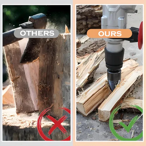 Miniatura 3 de Juego de brocas para leña, broca divisora de madera mejorada, resistente y desmontable, broca eléctrica separadora de madera, broca de fácil