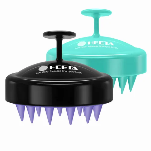 Miniatura 8 de HEETA Masajeador para el cuero cabelludo para el crecimiento del cabello, cepillo de champú de silicona para el cuero cabelludo, cepillo exfoliante