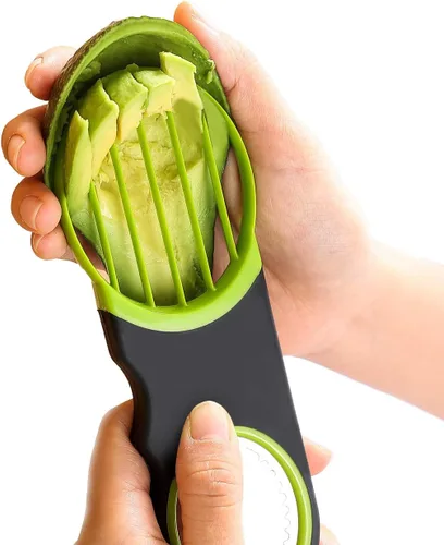 Miniatura 5 de Cortador de aguacate 3 en 1, apto para lavavajillas Verde claro