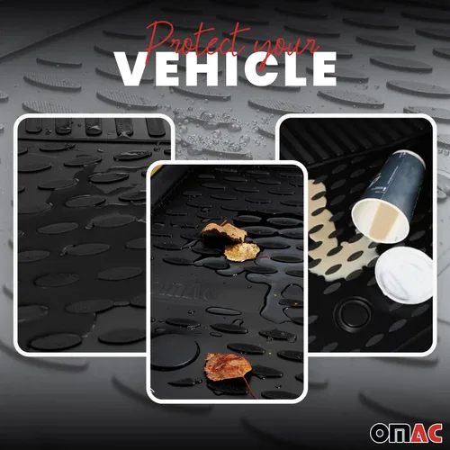 Miniatura 3 de OMAC Alfombrillas de piso para Kia Soul EV 2015-2019, alfombrillas para automóvil para todo clima, 3D, ajuste personalizado, alfombrilla de goma