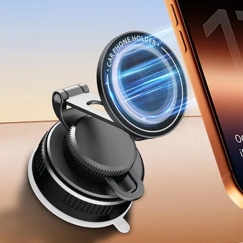 Soporte magnético de teléfono al vacío mejorado para automóvil, soporte de teléfono con ventosa de nano gel para MagSafe, succión fuerte de 108