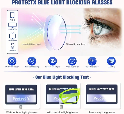 Miniatura 2 de ProtectX Lentes de lectura elegantes para mujeres y hombres, antivaho y antiarañazos, protección UV, gafas de seguridad antiimpactos