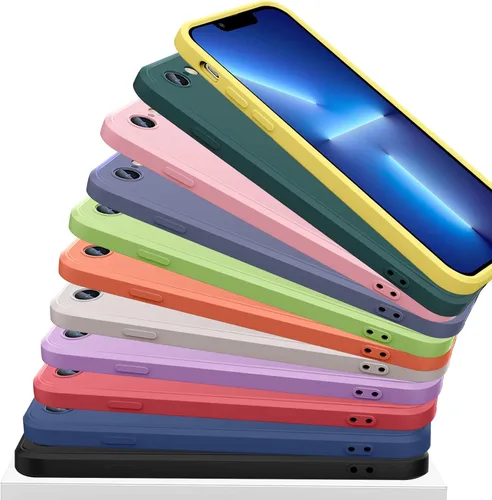Miniatura 7 de Funda para iPhone 11, funda de goma de gel de silicona líquida, no amarillenta, funda protectora de silicona multicolor, funda protectora Negro
