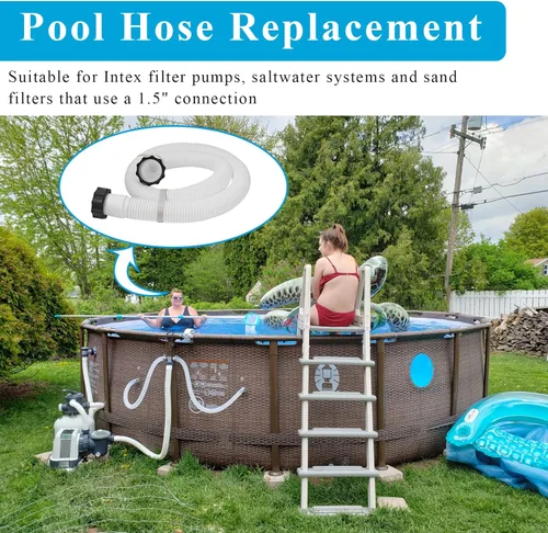 Miniatura 6 de Manguera de bomba de piscina de 1.5 pulgadas para bomba de filtro de arena Intex y sistema de agua salada, manguera de filtro de arena de piscina