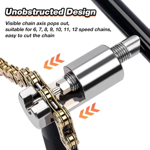 Miniatura 3 de Herramienta de cadena de bicicleta para cadenas de 6 a 12 velocidades, interruptor de cadena con base de almacenamiento, acero endurecido HRC47/49