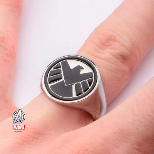 Miniatura 2 de Marvel Escudo de cómics STL BLK Logo RNG, Acero inoxidable