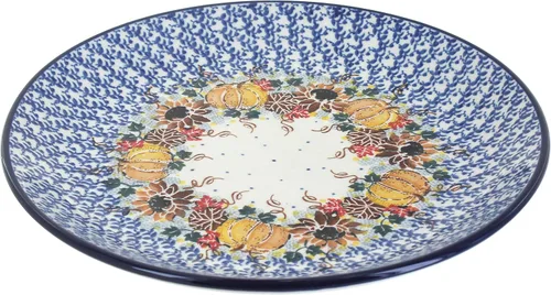 Miniatura 25 de Cerámica pulida de rosa azul – Plato de cena Athena marrón – 10.5 pulgadas de diámetro – Ideal para comidas diarias, comidas informales o como
