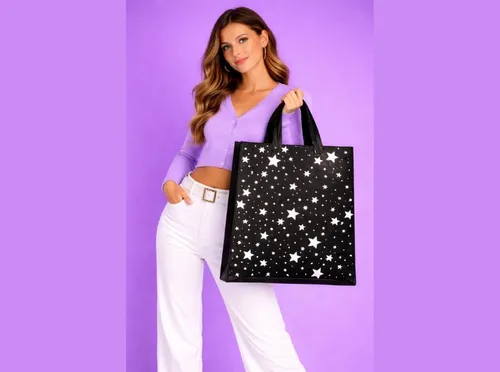 Miniatura 7 de Infinite Pack Bolsas grandes de mercancía de agradecimiento con asa de lazo, bolsa de boutique brillante, refuerzo inferior de 3 pulgadas y 3 mil