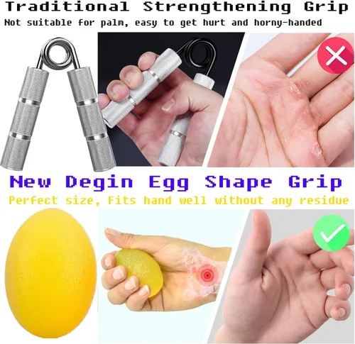 Miniatura 7 de Bolas para apretar para ejercicio de mano, entrenador de fuerza de agarre, kit de recuperación de dedos, mejora la flexibilidad de los dedos, alivio