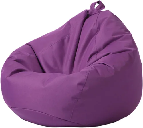 Miniatura 10 de Morbuy Puf para niños y adultos (sin relleno), funda suave y perezosa para sofá cama, lavable, almacenamiento de gran tamaño para interiores y Marrón