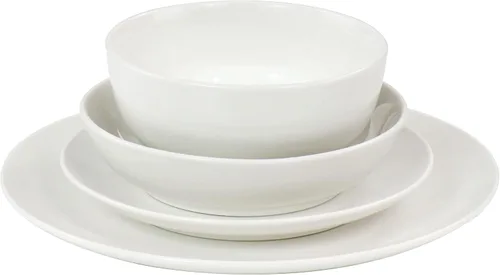 Miniatura 2 de Elama Camellia - Juego de vajilla de 16 piezas con tazones dobles de porcelana