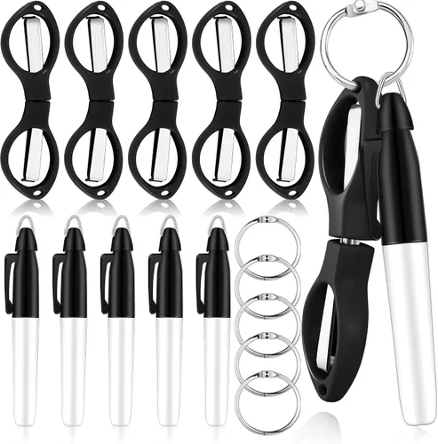 Miniatura 7 de Geyee Juego de 15 tijeras de insignia para enfermeras de la Semana CNA, mini juego de regalo para estudiantes de enfermería, mini bolígrafo