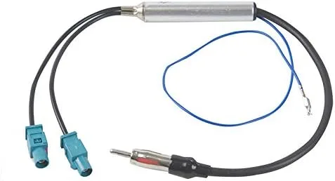 Antena de radio especial para coche, AM/FM, amplificador de señal de audio, cable de refuerzo de cable dual Fakra adaptador aéreo reemplazo para Audi