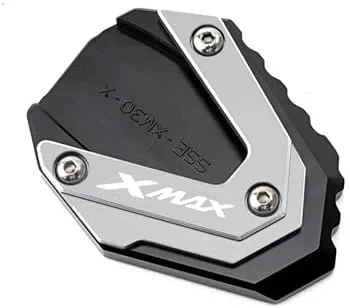 Miniatura 9 de KAnduo M para Yamaha Xmax 300 X-MAX 125 250 300 400 motocicletas Kickstand lateral soporte ampliador Pad y soporte soporte soporte columna auxiliar