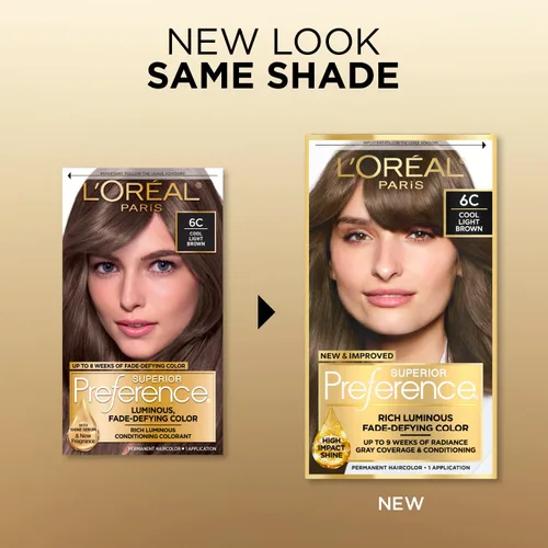 Miniatura 171 de L'Oreal Paris Superior Preference - Tinte permanente luminoso que desafía la decoloración, tinte para el cabello hasta 9 semanas de resplandor, 09