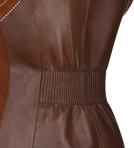 Miniatura 4 de Cuadra Chaleco Western Chic para mujer en piel auténtica