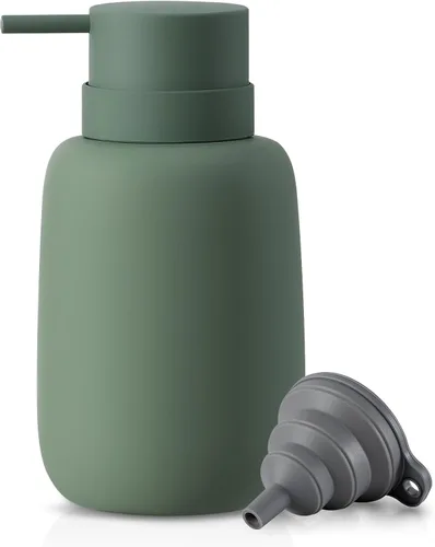 Miniatura 10 de Dispensador de jabón negro mate para baño, dispensador de jabón de cerámica, dispensador de loción, dispensador de jabón para platos, dispensador