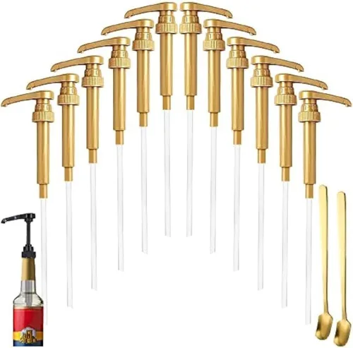 12 piezas de dispensador de bombas de jarabe, compatible con botellas de 25.4 onzas líquidas/750ml, ideal para mezclas de bebidas en casa y en la