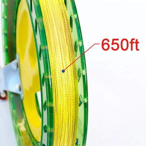 Miniatura 2 de Hengda Kite - Bobinador profesional para exteriores, con rueda de agarre de carrete de bobina y cuerda de volar de 198 metros (27 kilos)