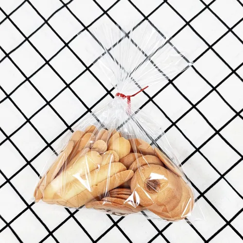 Miniatura 3 de 100 bolsas de celofán de 8 x 10 pulgadas, bolsas transparentes para golosinas con lazos giratorios de 4 pulgadas, bolsas de plástico