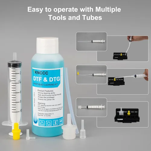Miniatura 6 de Potente kit de limpieza de cabezal de impresión para todas las impresoras DTF DTG Solución de limpieza DTF para impresoras de película