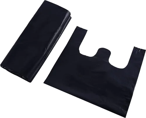 Miniatura 7 de 200 bolsas de basura de cocina y bolsa de basura negra de 1.8 mil de grosor con asas, 14 x 21.6 pulgadas, 3-4 galones, para pícnic, cocina, uso
