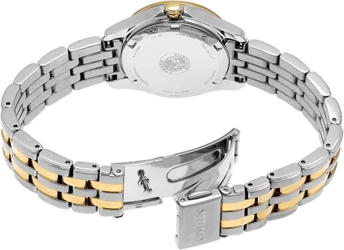 Miniatura 5 de Reloj analógico Eco-Drive EW1908-59A, para mujer, con bisel de cristal, color plateado, de Citizen