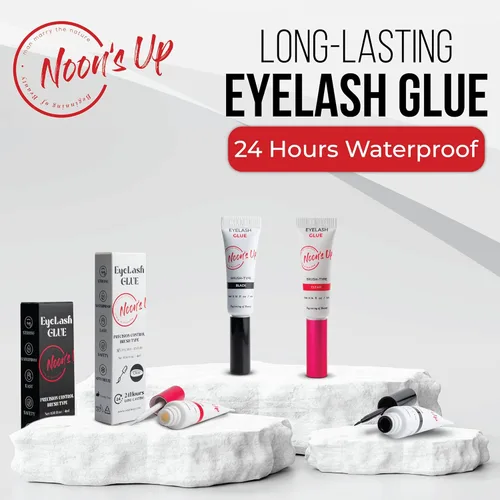 Miniatura 7 de NOON'S UP Pegamento para pestañas (transparente) – Adhesivo de pestañas súper fuerte Pegamento de pestañas hipoalergénico impermeable para ojos