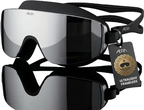 ÆRA Gafas de natación ultraligeras sin marco, lente nanotecnológica antivaho, 100% protección UV, surf, SUP, moto acuática, esquí acuático, aguas