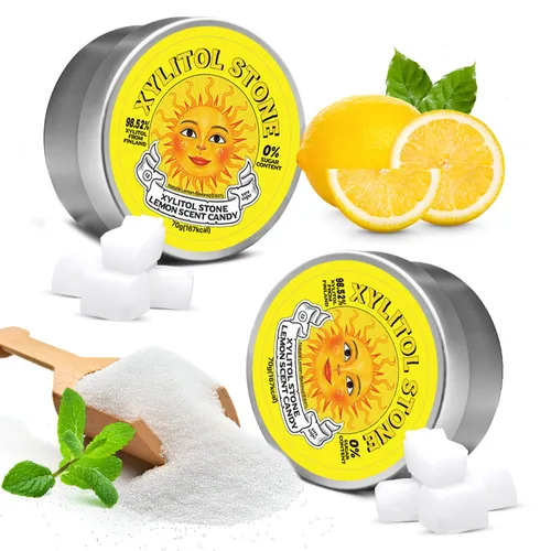 Miniatura 22 de Xylitol Stone Caramelos sin azúcar - Veganos y compatibles con dieta cetogénica, caramelos duros únicos sin azúcar - Dulces con 100% sabor natural