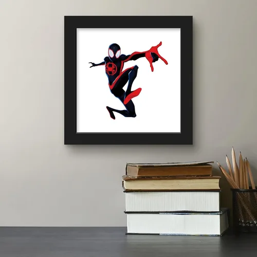 Miniatura 4 de Trends International Gallery Pops Spider-Man: Across the Spider-Verse - Póster de pared de Miles Morales, 12 x 12 pulgadas, versión de marco negro