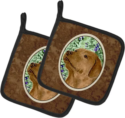 Miniatura 120 de Caroline's Treasures SS8617PTHD - Juego de soportes para ollas de cocina resistentes al calor, almohadillas calientes para horno para cocinar, Husky