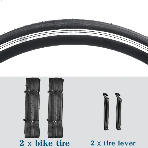 Miniatura 2 de Paquete de 2 neumáticos de bicicleta 700x23C plegables para bicicleta de carretera